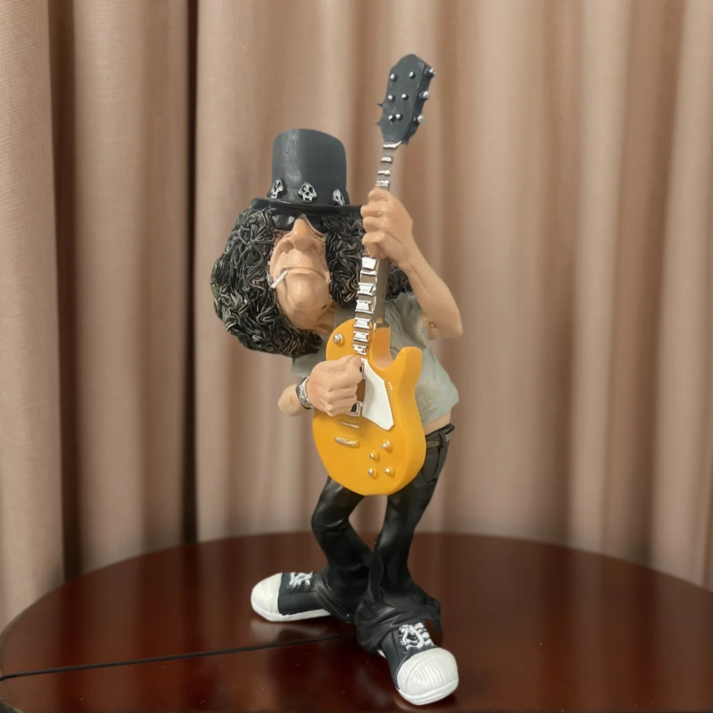 Harz-Rockstar-Figur Dekorativer Artikel Perfekte Geschenkidee Sammlerstück Rockmusiker-Skulptur für Wohndekoration