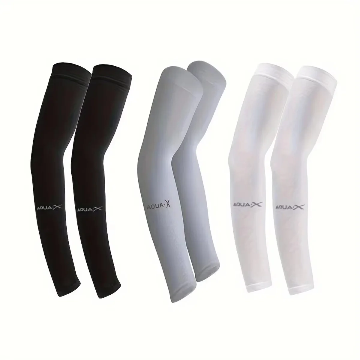 3pcs ice sleeves men's sun protection sleeves women's summer sun protection sleeves ice silk sleeves outdoor cycling gloves arm view 5