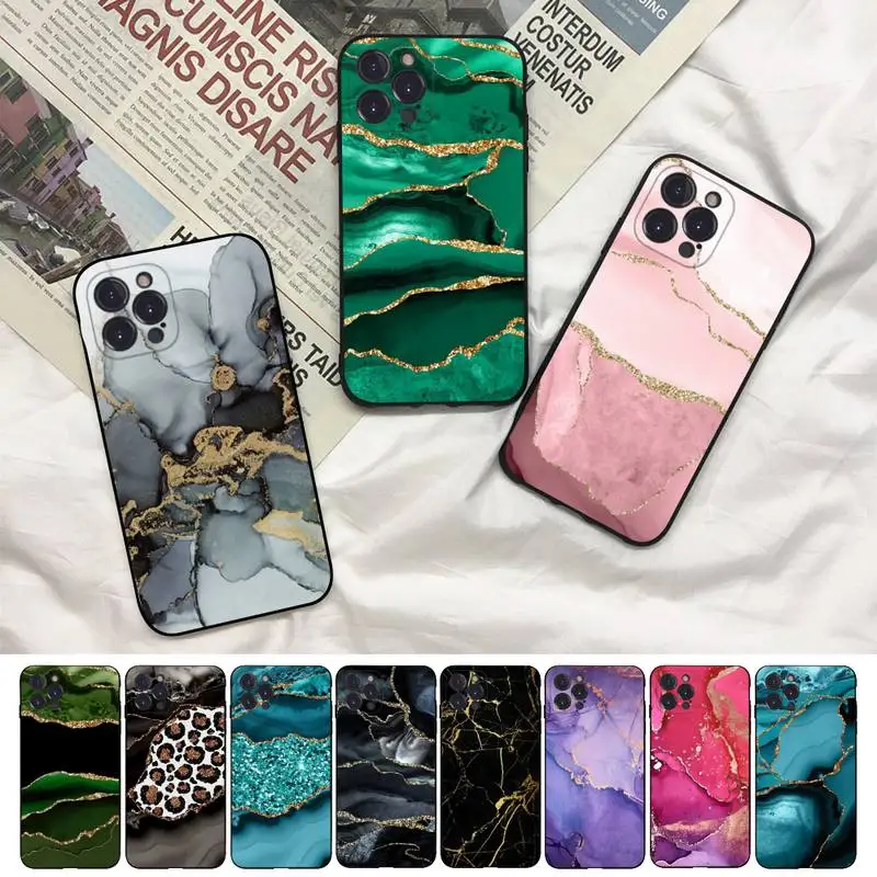 Marble Phone Case For iPhone 8 7 6 6S Plus X SE 2020 XR XS 14 11 12 13 Mini Pro Max Mobile Case