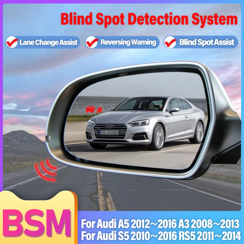 Car Blind Spot Detection System BSD BSA BSM Car Sensors Monitoring For Audi A5 2012~2016 A3 2008~2013 S5 2010~2016 RS5 2011~2014