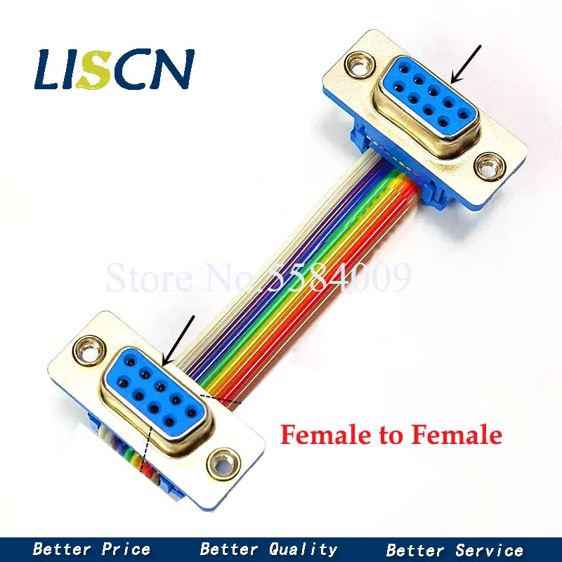 1pcs D-SUB DIDC 9 15 25 37Pin DB9 DB15 DB25 DB37 Male Female Cable D-SUD serial port connector adapter RS232 COM Extension Cable