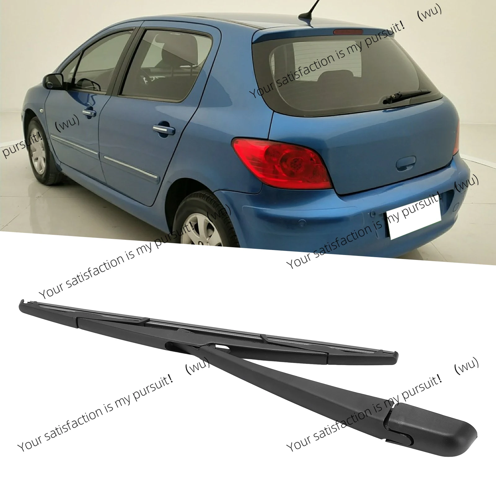 6429T1 Juego de raspador de brazo de limpiaparabrisas trasero de coche 6429T1 para Peugeot 307 2000 - 2012 cuchilla raspadora de brazo de limpiaparabrisas