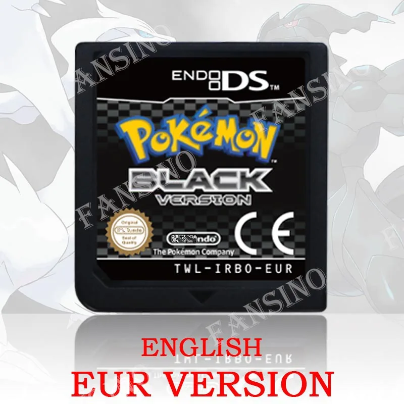 Pokémon Zwart Wit 1/2 versie Hoge kwaliteit authentieke 1:1 replica DS videogame cartridge voor DS 2DS 3DS console (VS, EUR, AUS)