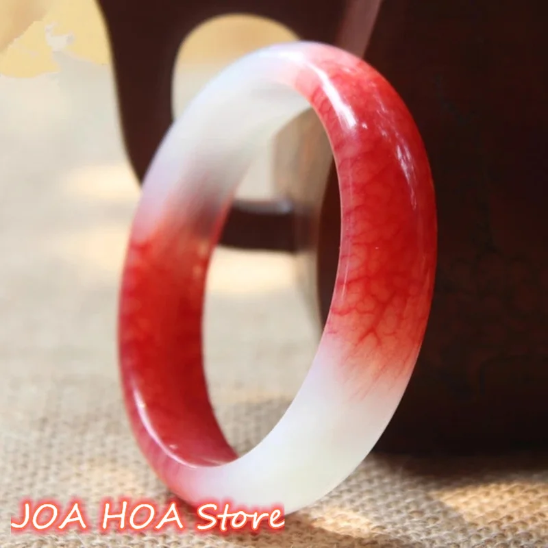 Natural Chicken Blood Jade Jewelry Fashion Accessories Hand Carved Lucky Bracelet