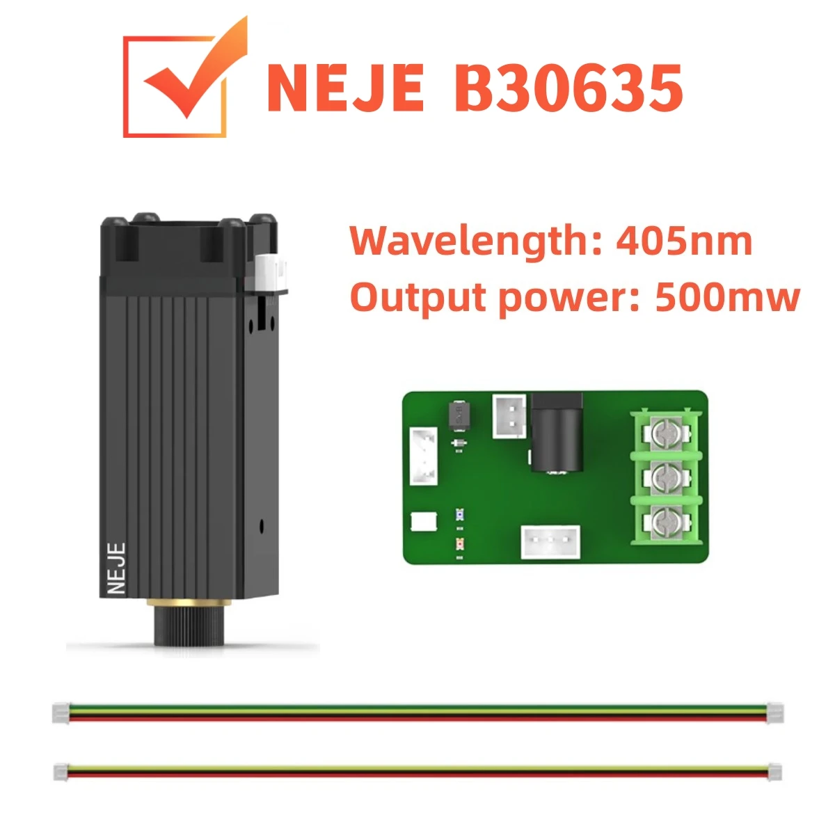 NEJE 20W/7W/3500mW Laser Module Head Kits for DIY CNC Laser Cutter Engraver 450nm/405nm Blue Light with Interface Adapter Board