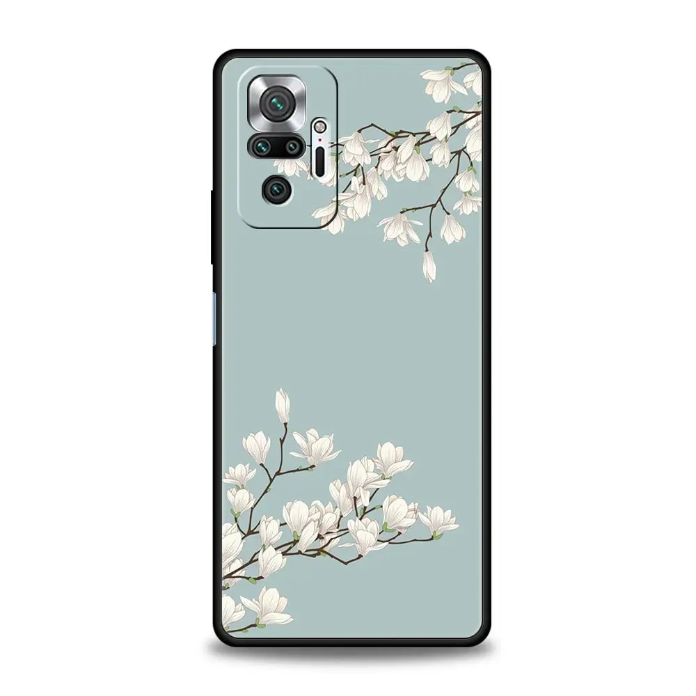 Cherry Blossom Tree Phone Case For Xiaomi Redmi Note 13 12 5G 9S 9 8 10 11 Pro 4G 9T 13C 12C 10C 9C 9A 7 Pro Soft Silicone Cover