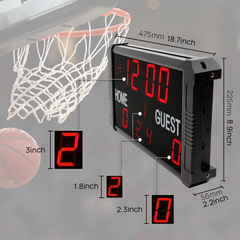 Sports   Digital Scoreboard Remote Led Wireless Basketball   Portable Digital