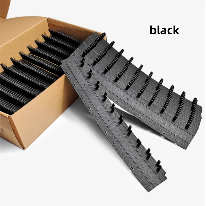 100pcs-binding-clip-a4-ten-hole-plastic-binding-clamping-strips-21-hole-punching-machine-loose-leaf-edge-pressing-strips