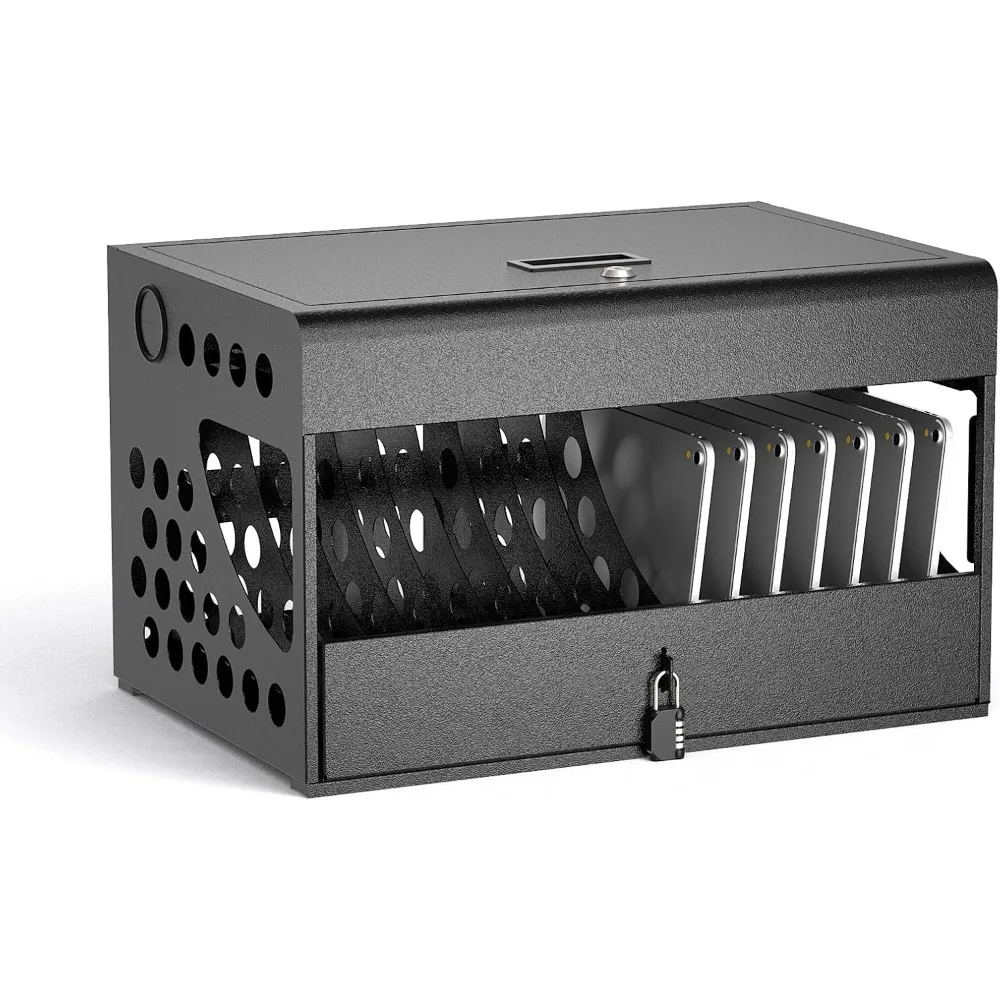 16-Device Charging Station for Chromebooks - Locking Charging Cabinet with Cable Management, Charger Storage, and Lock Included