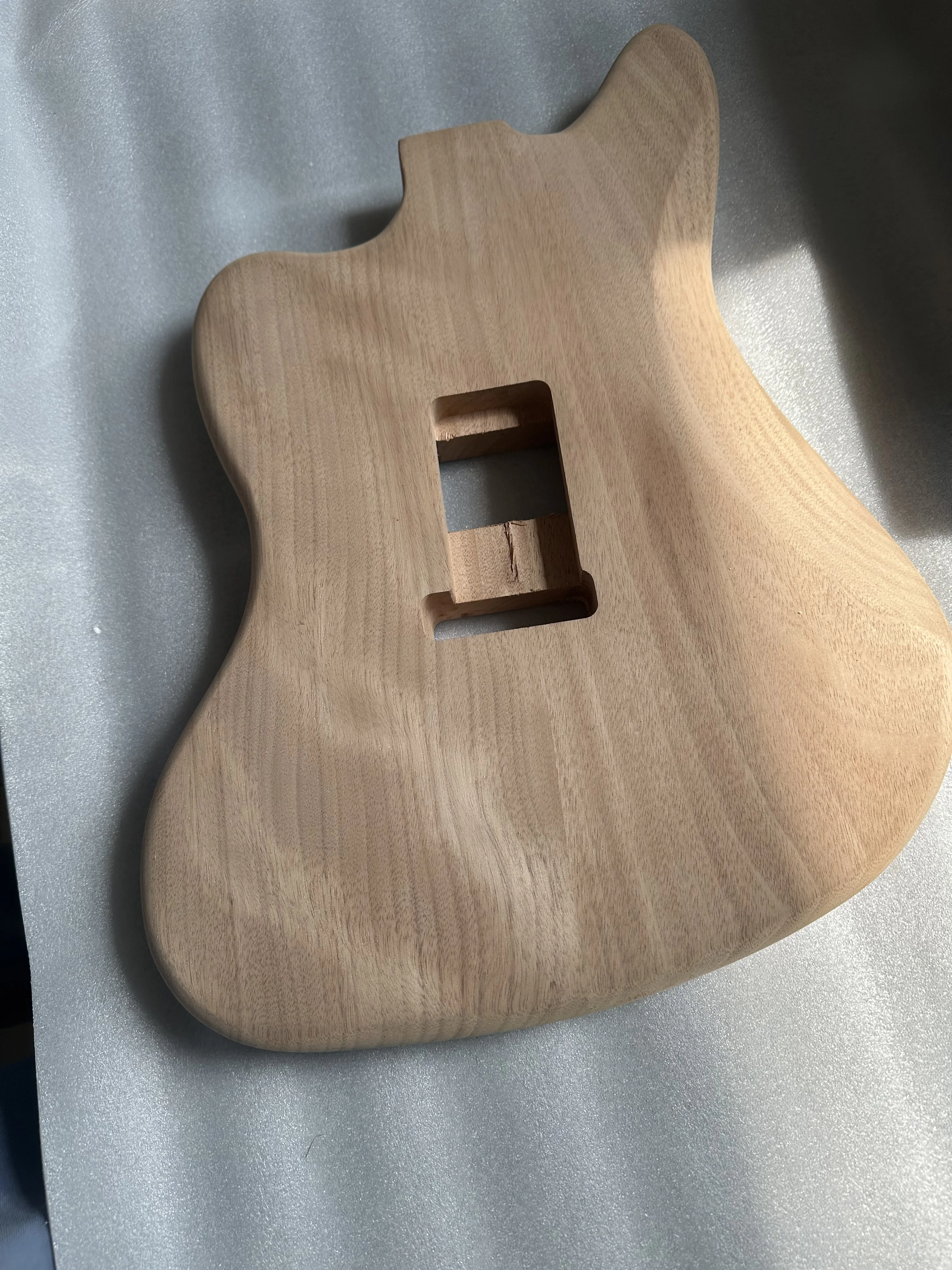 Electric Guitar Body HH Pickups,Costomized, Grey Color,Solid Mahogany Wood,Fit for 25.5 \