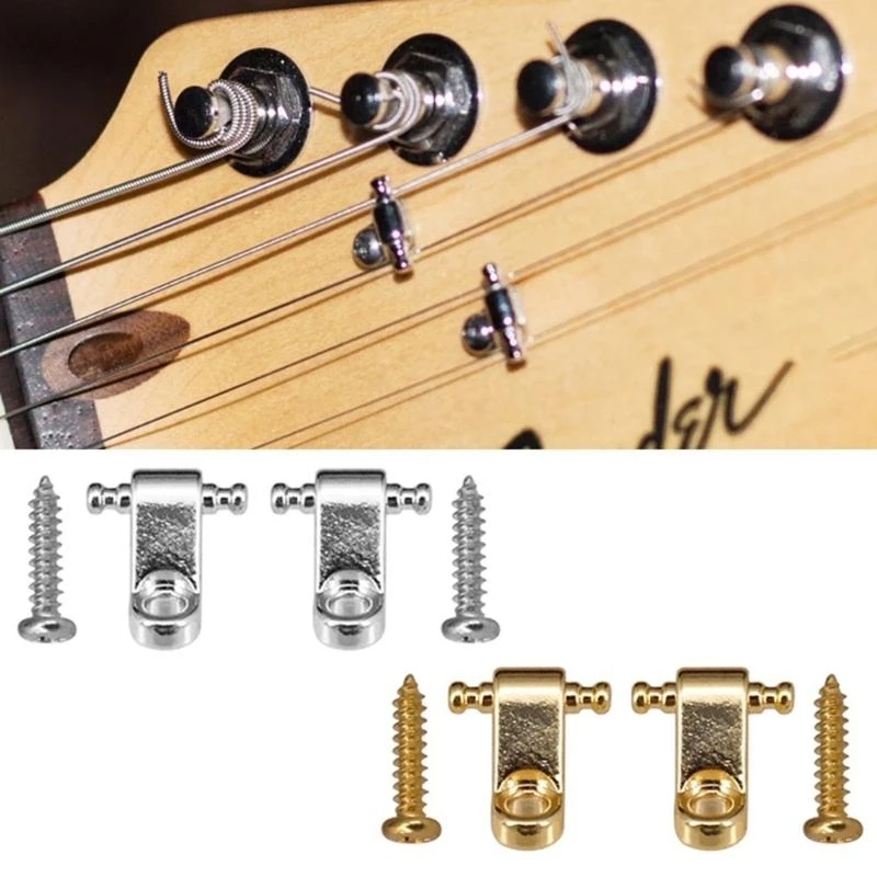 2 Pcs Roller String Trees Guitar String Guide String Retainer with Mount Screws
