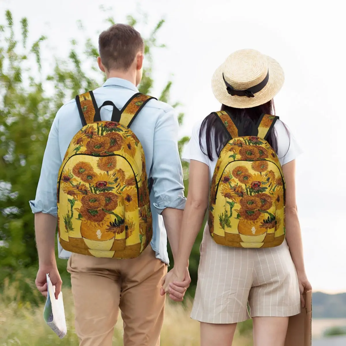 

Vincent Van Gogh Sunflowers Sun Flowers Student Backpack School Bag Hiking Travel Daypack for Boys Girls Bookbag Shoulder Bags