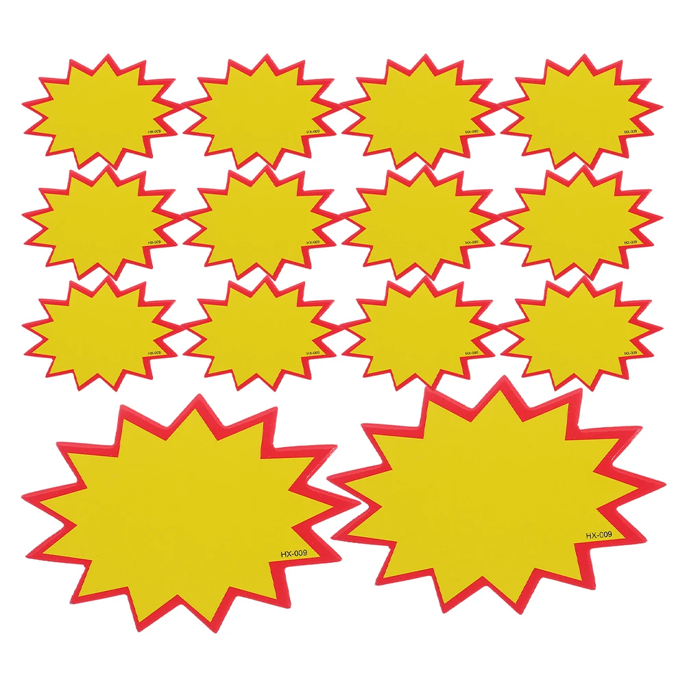 100Pcs Bright Star Burst Price Tags for Supermarket Retail Store Sale Promotion Blank Paper Labels Price Labels