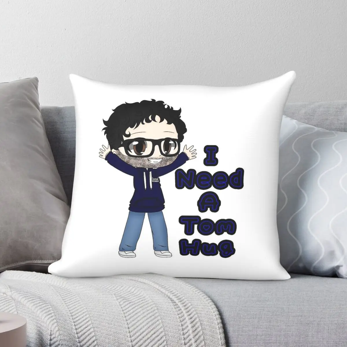 Lucifer Gacha Tom Ellis Square Pillowcase Polyester Linen Velvet Creative Zip Decor Pillow Case Home Cushion Cover