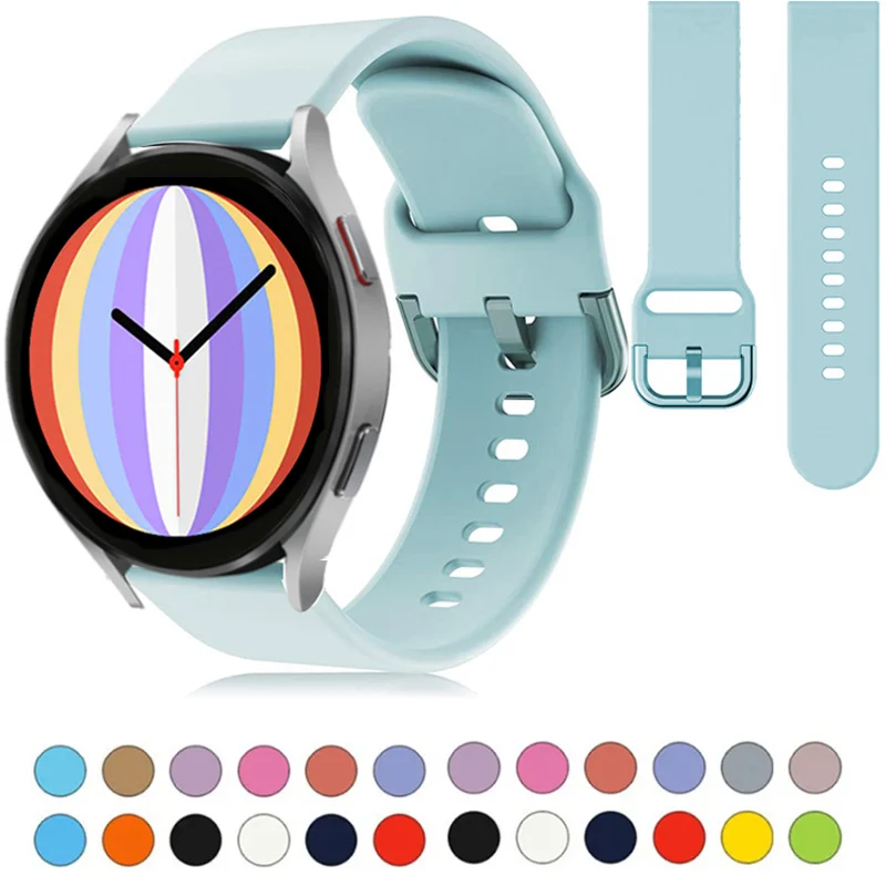 Silicone band For Samsung Galaxy Watch 6 4 5 pro-Classic-active 44mm 40mm Sport Bracelet Huawei watch gt 2 3 pro 20mm 22mm Strap