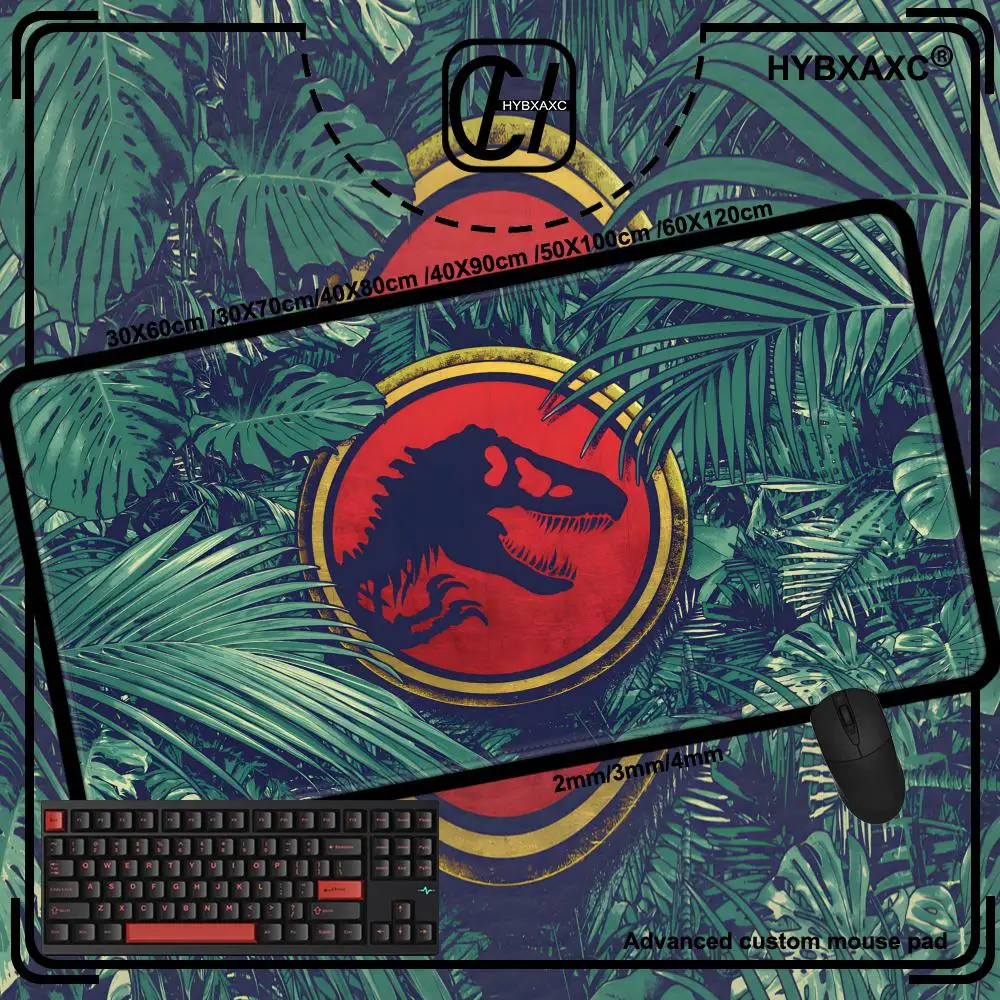 

Stocked Large Jurassic Park Natural Rubber Mouse pad PC Computer mat Size for large Edge Locking Game Accessory Keyboard HYBXAXC