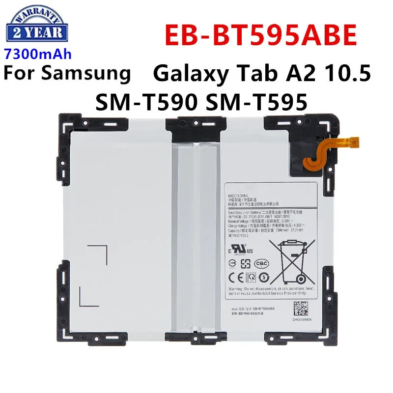 Brand New EB-BT595ABE 7300mAh Replacement Tablet Battery For Samsung Galaxy Tab A2 10.5 SM-T590 SM-T595 T590 T595 +Tools