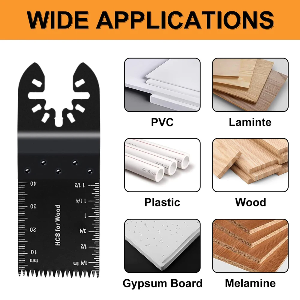 Wood Cutting Tools Bits50/20/10/5 PCS Saw Cutter Blade Accessories Oscillating Multi Tool Saw Blades for Renovator Power