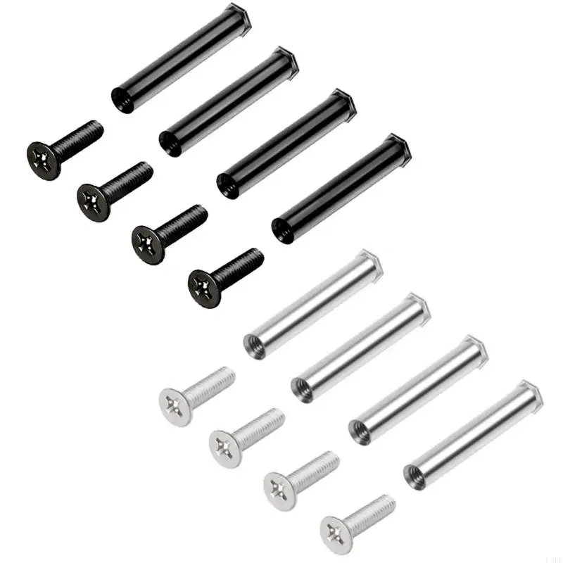 

C1FE Set of 4pcs Quality Metal Screws for 25mm Thickness Computer Fan Mount Screws Double Locking