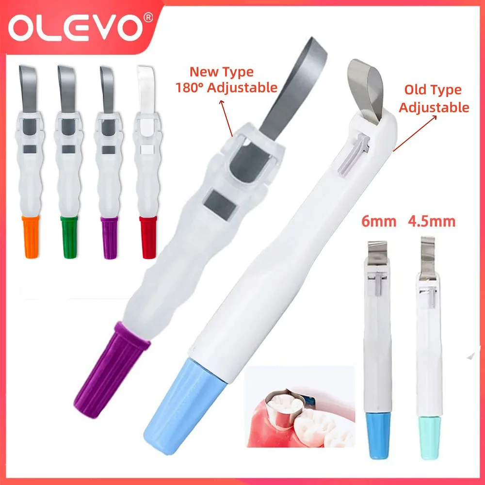 OLEVO Dental Adjustable Matrix Bands Holder Disposable Matrices System Clamps Pro Metal Tooth Pre Formed 4.5mm 6mm Dentistry