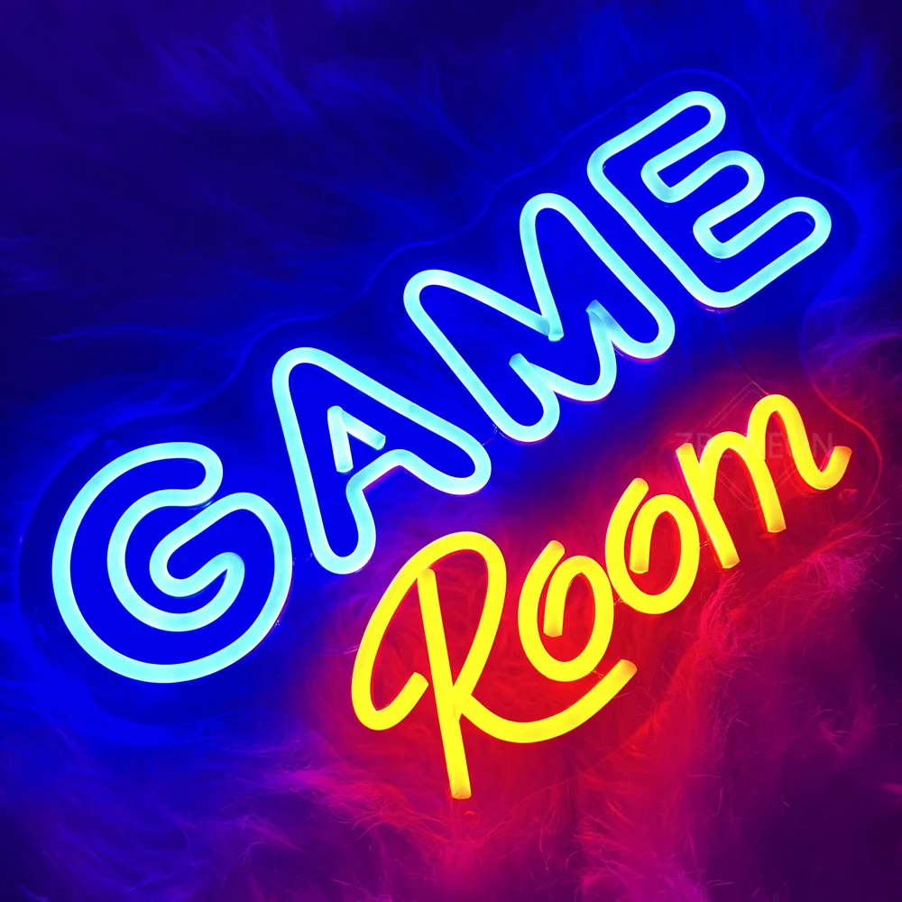 Neon Light Led Sign Decoração Do Quarto Do Jogo Zoom Do Jogo Do Quarto Gamer Neon Sign Decoração Da Parede Internet Cafe Neon Night Lights Party Bar