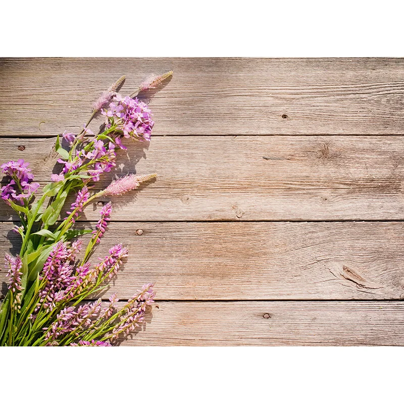 Fondos de fotografía de tela de arte, accesorios de flores, tablones de madera, Fondo de estudio fotográfico CXSC -16