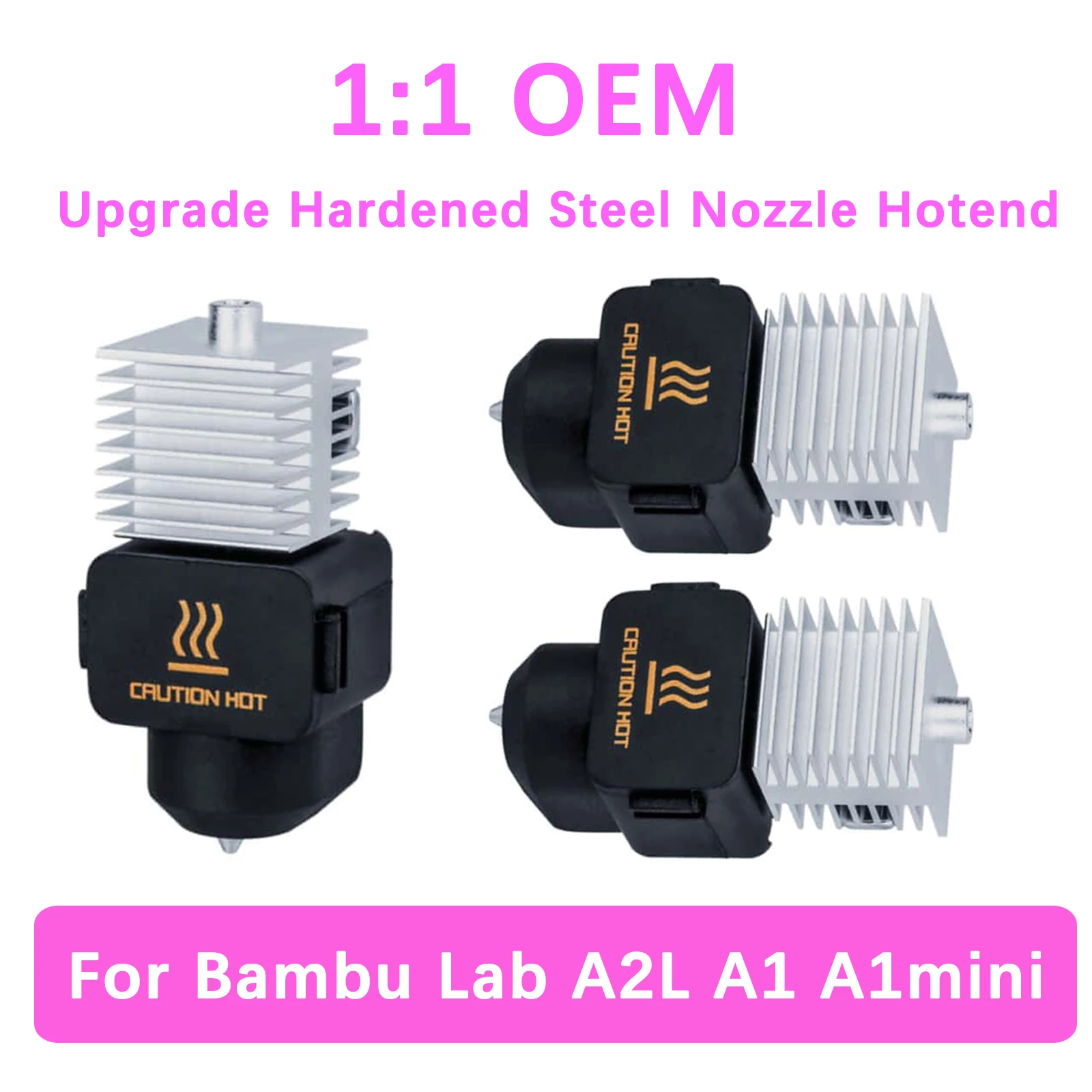 A2L High-Precision All-in-one Hotend For Bambu Lab A1 A1mini 0.2 0.4 0.6 0.8 Hardened Steel Nozzle Same As Original High Quality