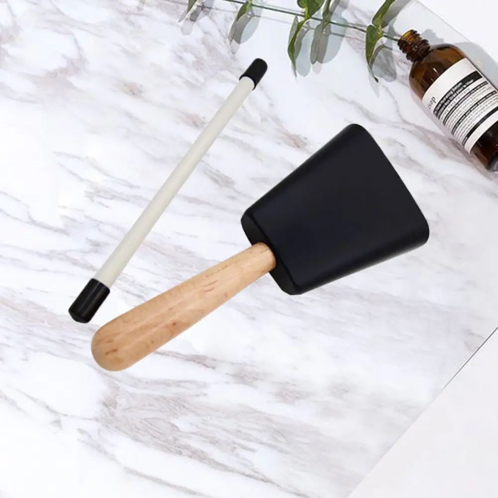 Handheld Metal Cowbell with Sturdy Iron Construction for Sports Cheering Outdoor Events Wedding Market Classroom Agriculture Use