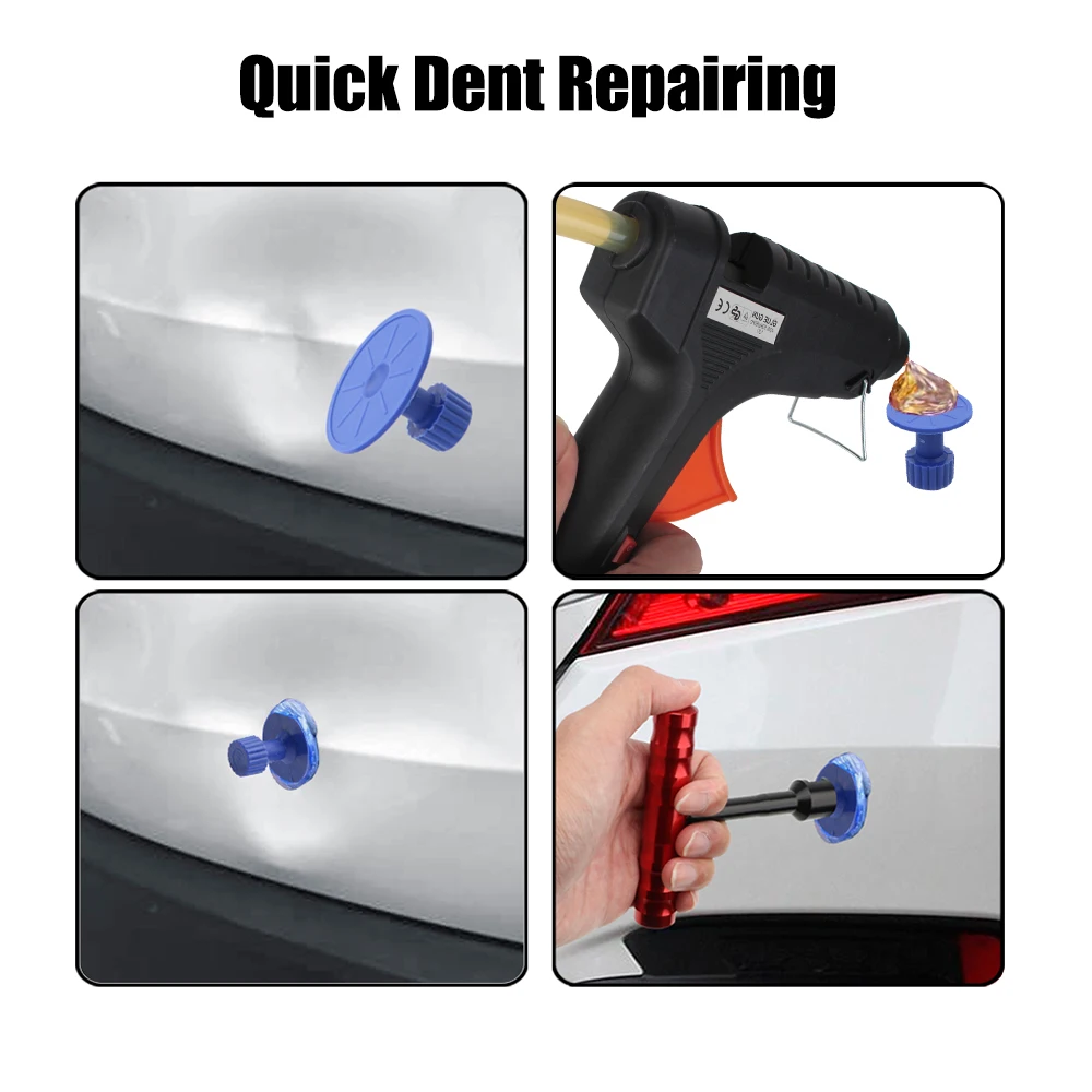 Cigarette Light Plug Glue Gun 12V 40W Car Dent Repair Tools Auto Accessories Quick Paintless Repairing 5PCS 11mm Glue Sticks