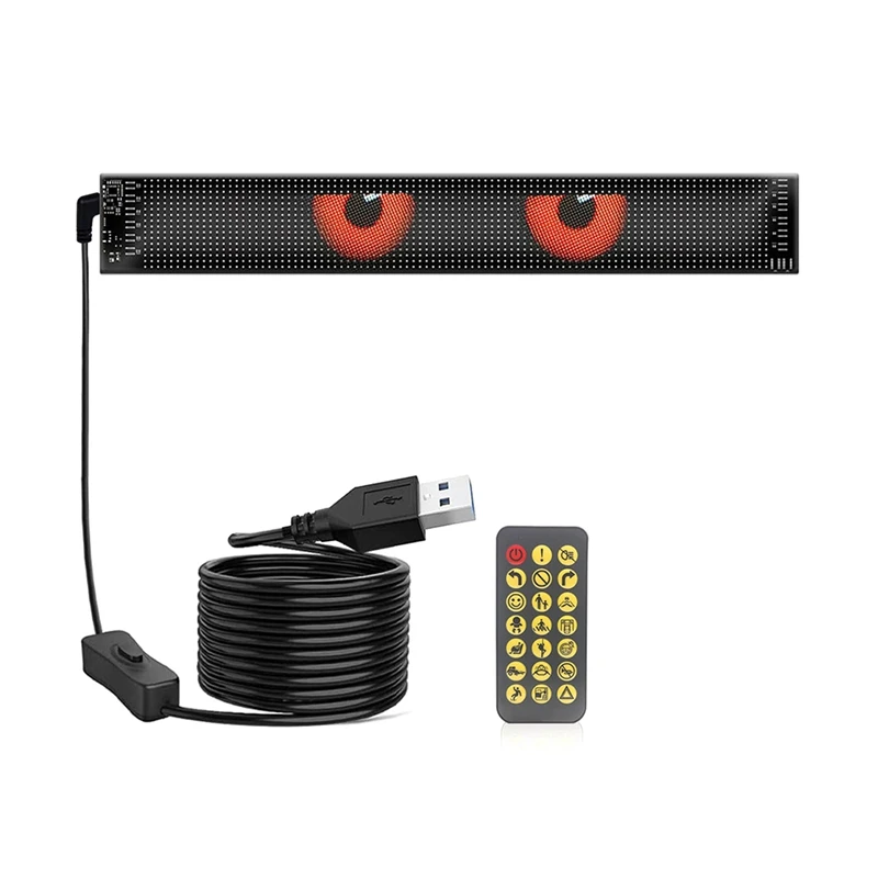 LED Flexible Display LED Car Flexible Screen USB 5V Matrix Pixel Panel RGB Pattern