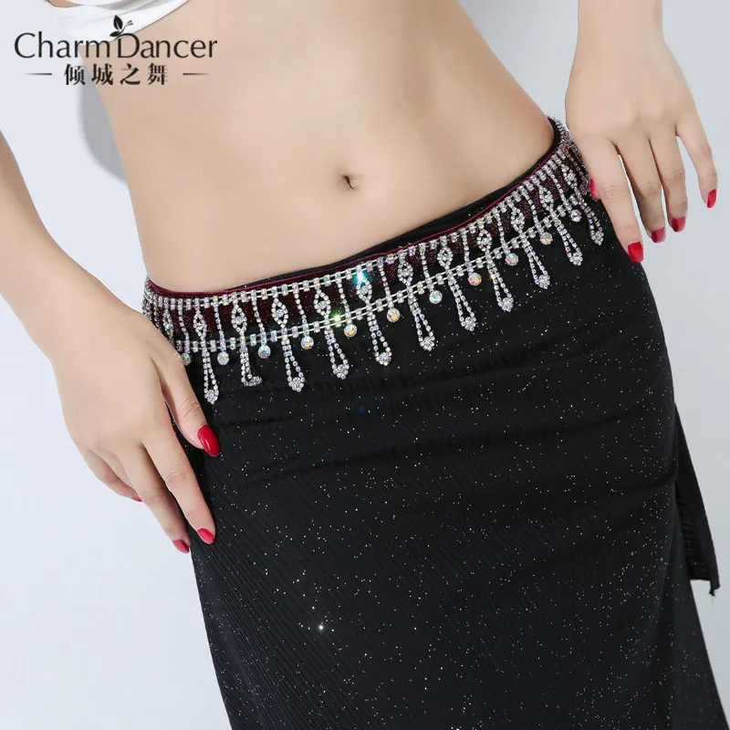 Belly Dance Waist Chain Women Rhinestone Tassel Accessories Dancer Festival Jewelry Stage Performance Wear Carnival Props Gift