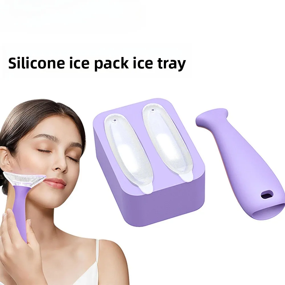 Food Grade Silicone Facial Ice Mold Face  Roller New Beauty Skin Care Cold Compress Tool