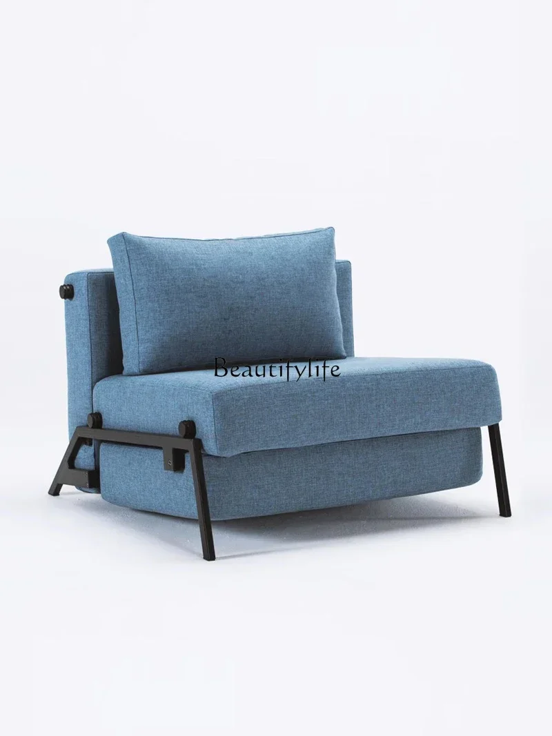 

Single Folding Sofa Bed Light Luxury Small Apartment Fabric Sofa