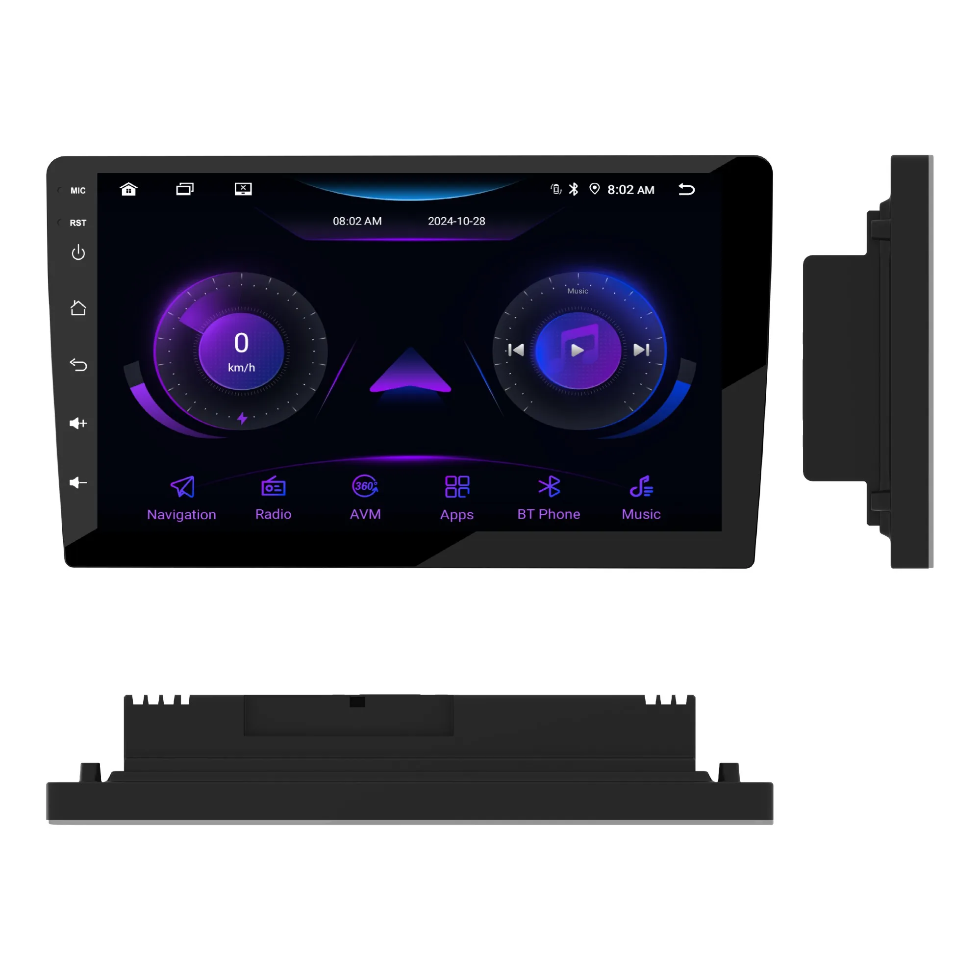 Android 14 DSP Car Stereo Carplay Android Para Coche with 6GB 8GB RAM 64GB 128GB Pantalla Para Automovil ROM Wireless CarPlay