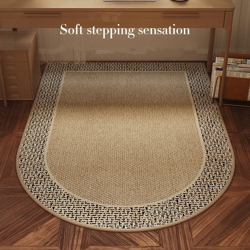 Study Swivel Chair Carpet Anti-slip Wear Floor Arched Protection Mat Office Computer Chair Bedroom Floor   Rug  Antique Style To