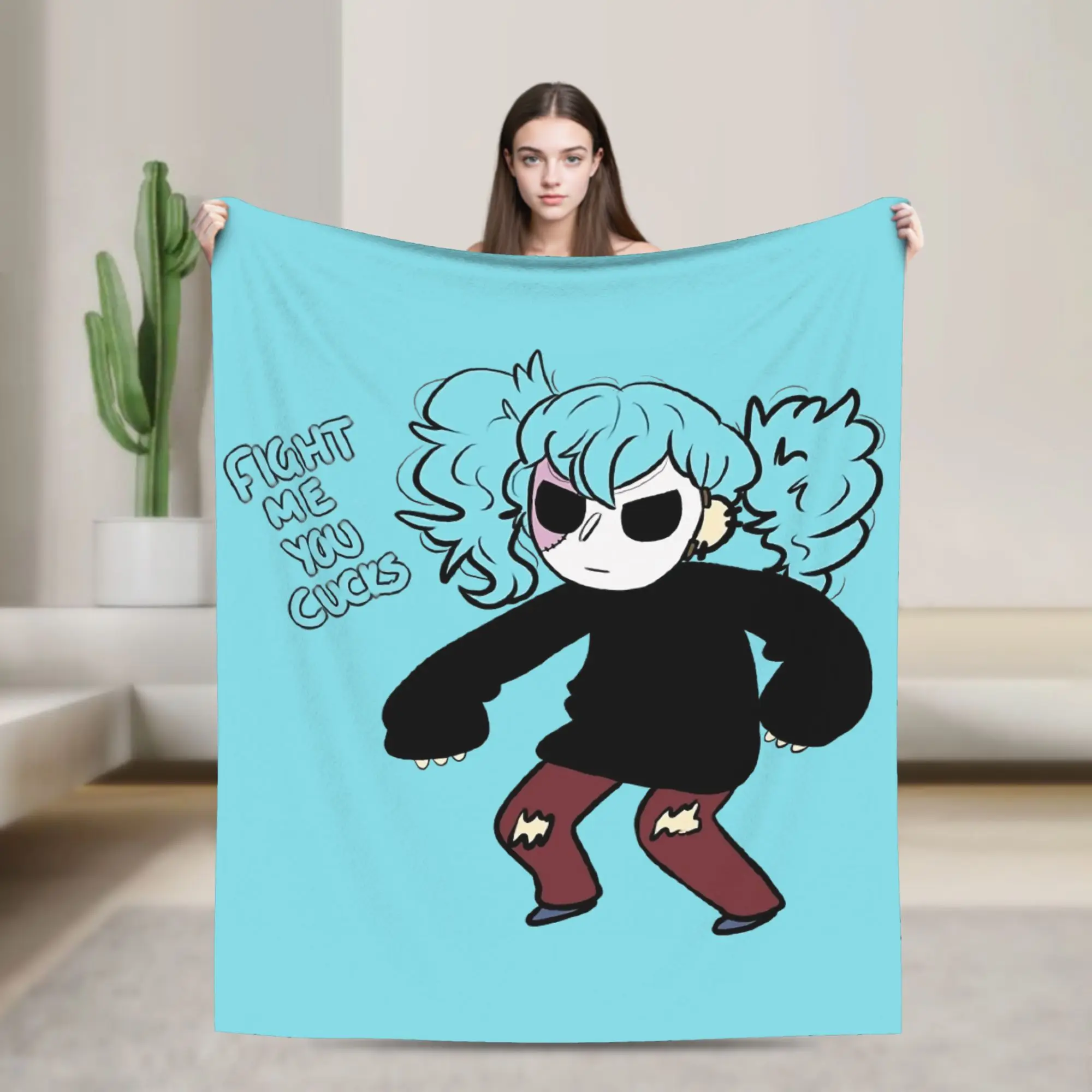 Sal Fisher Game Gothic Blanket Sally Face Flannel Vintage Warm Throw Blanket for Bedspread All Season