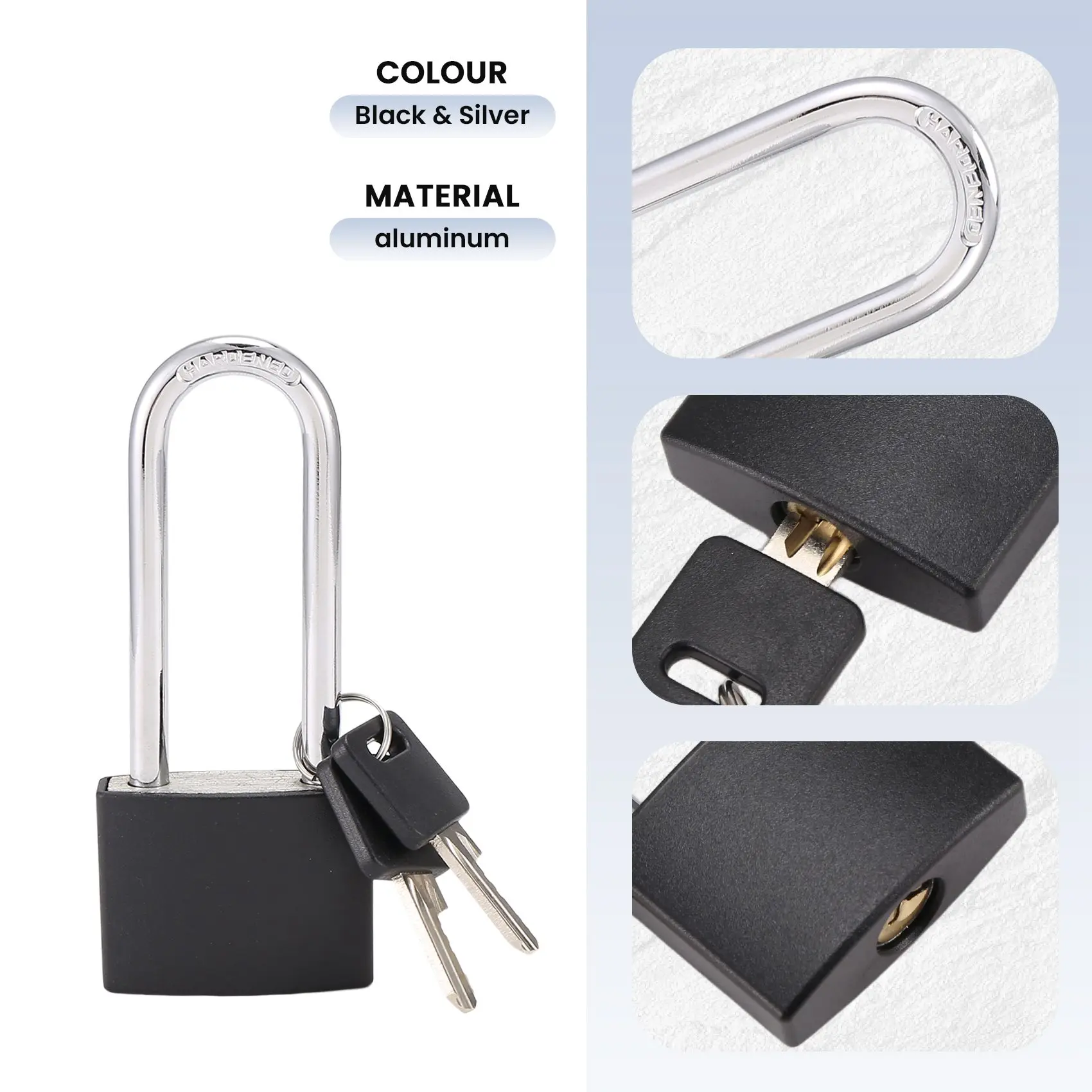 New Shown-Locker Set Key Padlock, Shackle Outdoor Waterproof Lock Service With Key For Sheds, Gates, Fences, Hasp Storage,2Pcs