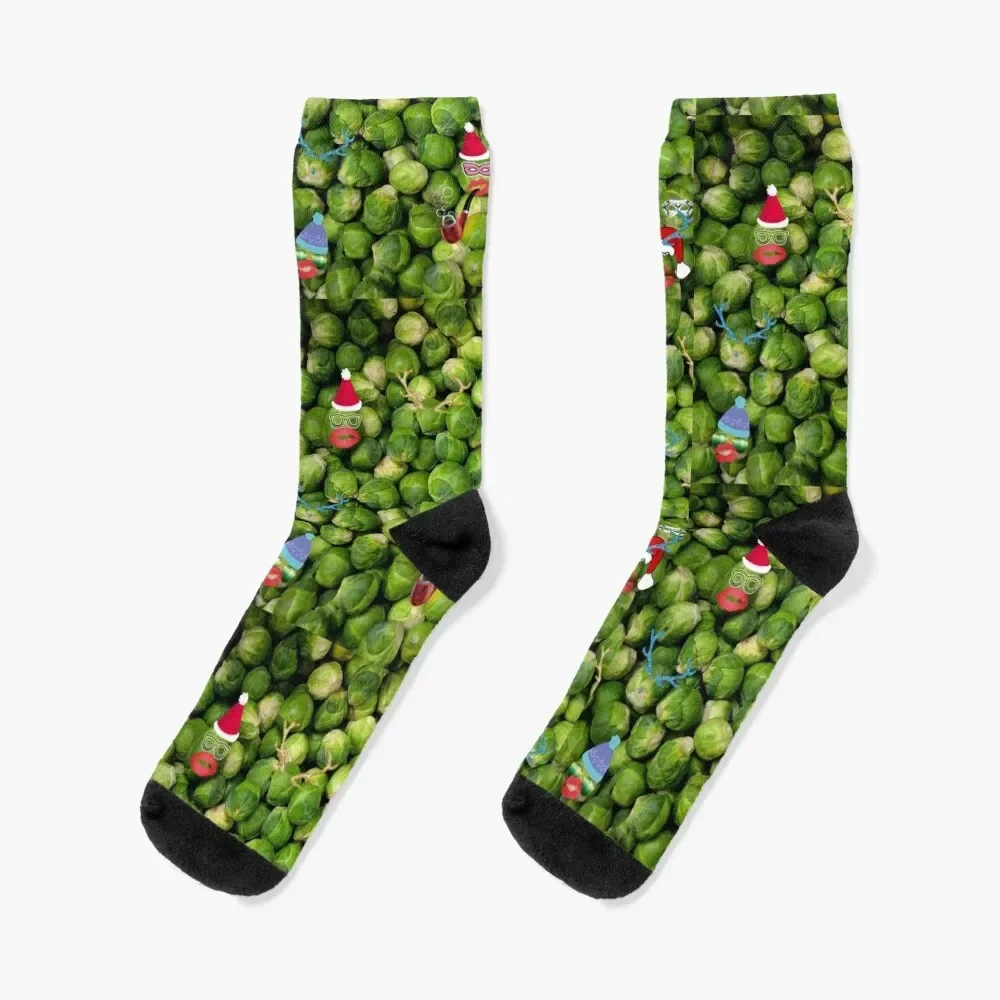 Brussel Sprouts( Merry Christmas) Socks men cotton high quality Men's anime Socks Man Women's