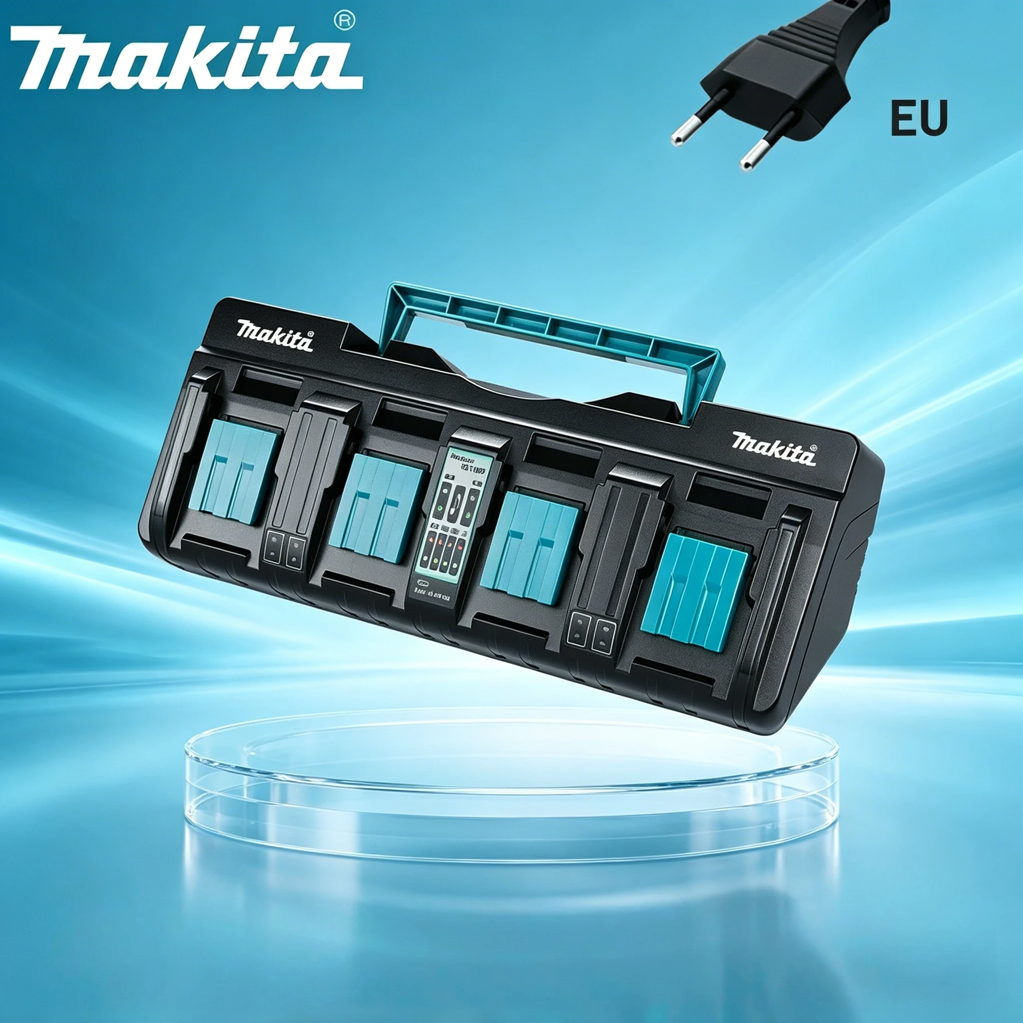 

3A DC18RC Li-ion Charger for Makita 18V Drill Battery Compatible with 14.4V 18V LXT Models BL1815 BL1860 BL1430 BL1450