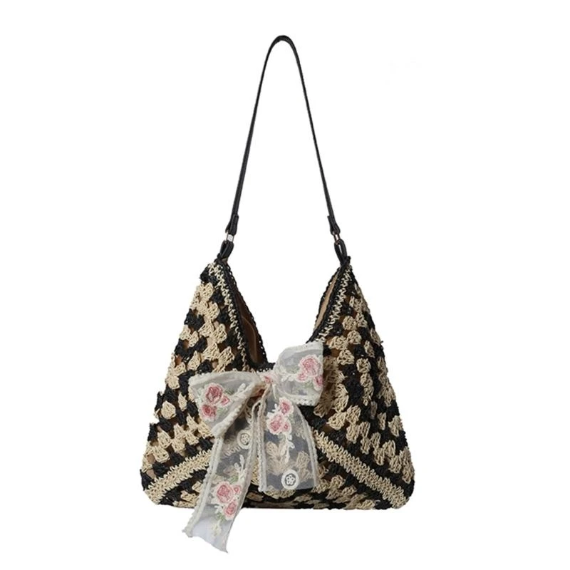 

Bohemian Straw Bag for Women Vacation Beach Handbag for Beach Enthusiasts