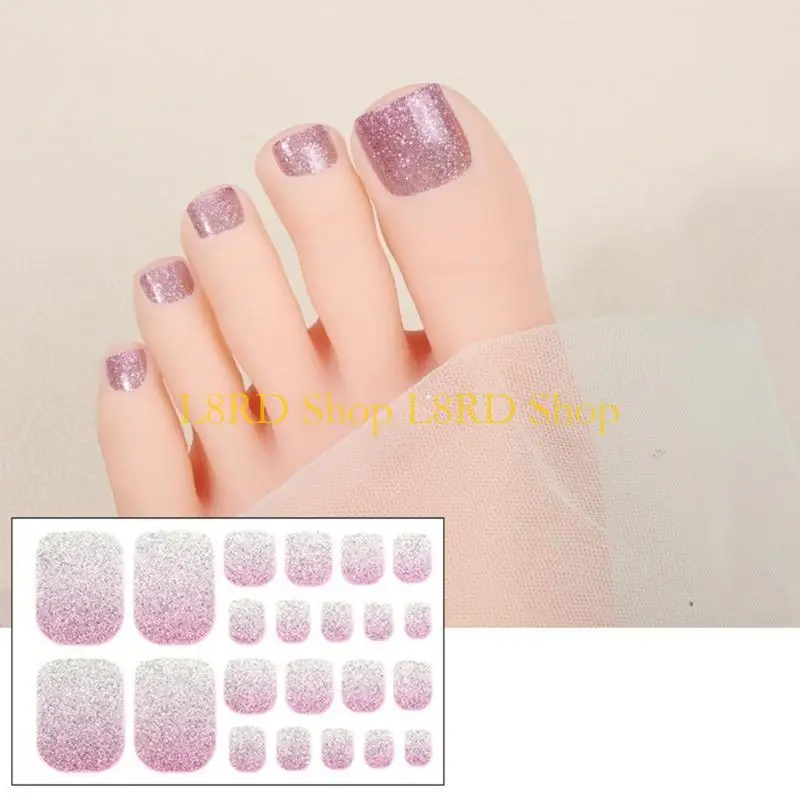 L8rd Adesivi del piede unghia Eye False Ulbine False Ulgomerie Waterproof Accolla Adesivi artistici unghie