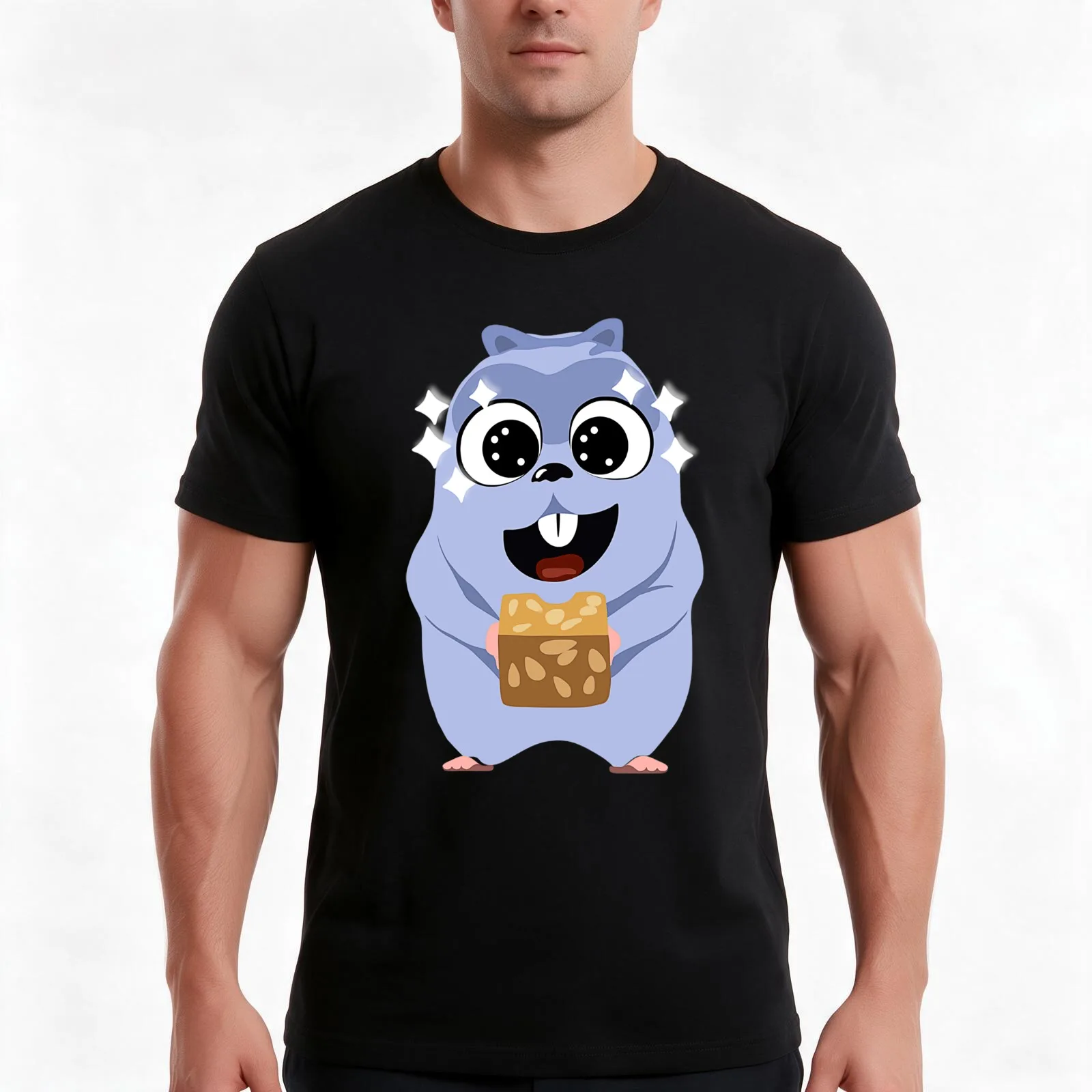 Cute animal lemmings tabodi Grizzy And Lemmings T-Shirt, Summer Casual Cotton Tee, Oversized Streetwear Tops, Unisex Men Women