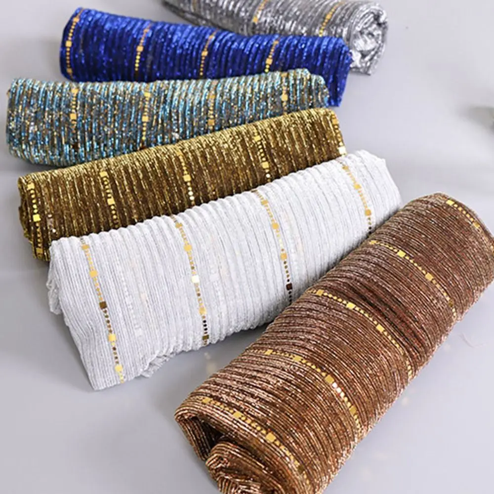 New Gold Sequins Stripe Scarf Shawl Fashion Thin Breathable Weddings Evening Dress Party Scarves Wrap Accessories