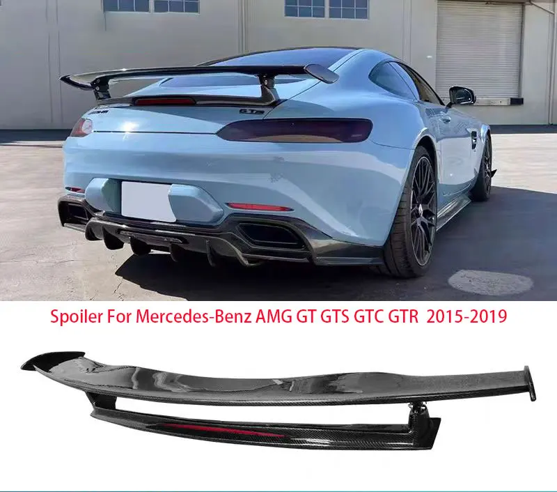 

Carbon Fiber Spoiler For Mercedes-Benz AMG GT GTS GTC GTR 2015-2019 (Whit Lamp) Rear Wing Trunk Tail Fins Body Kits