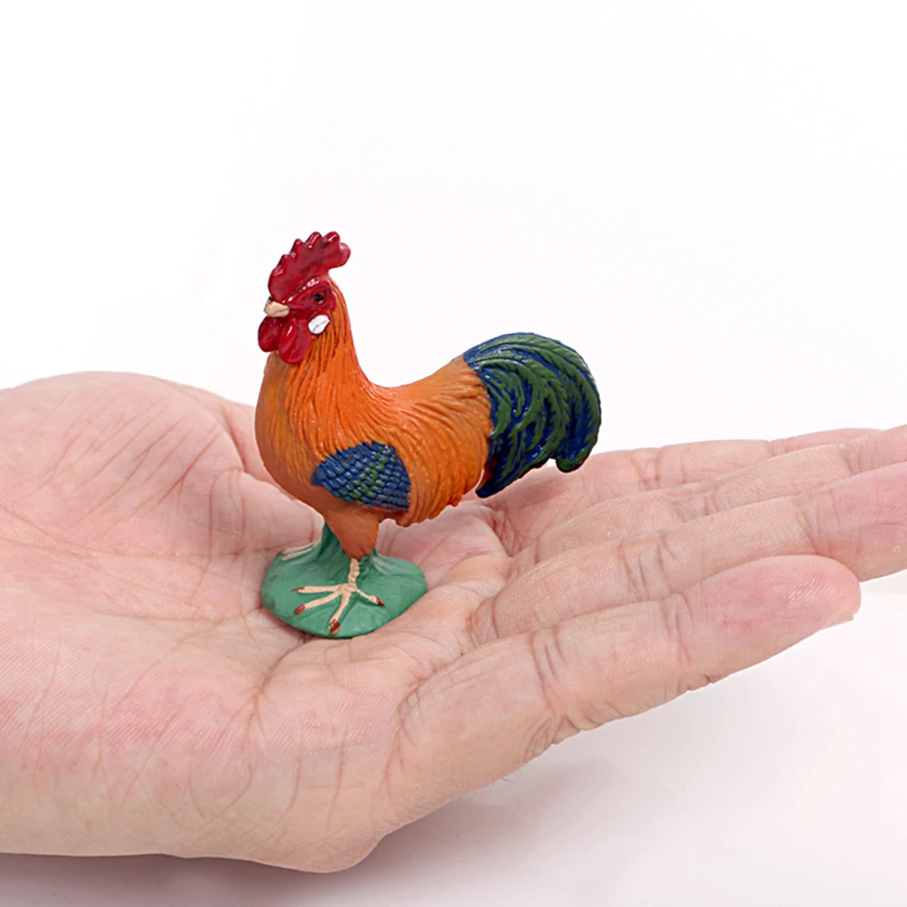 

Lifelike 2pcs Chicken Decor Realistic Animal Model Cute Poultry Farm Ornament Ideal for
