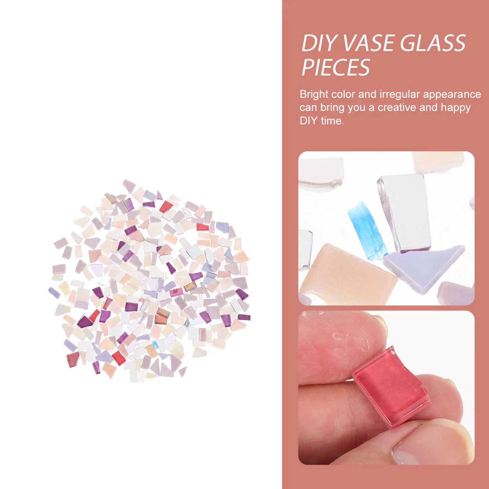 

1 Bag Mosaic Tiles Glass Polished Irregular Pieces DIY Vase Craft Decoration Handmade Art Supplies Tiles Glass Mosaics Pieces