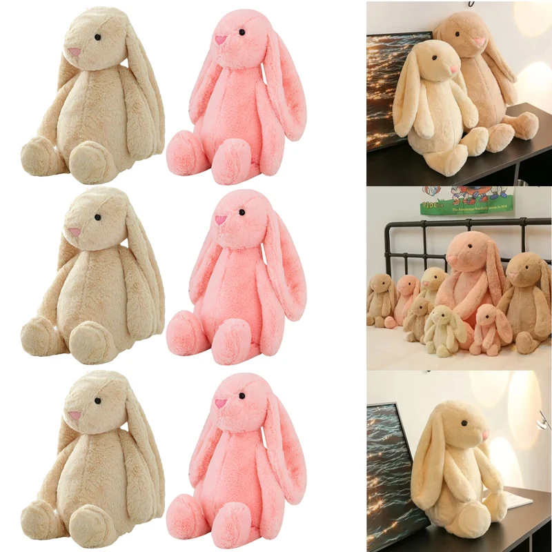 

Easter Bunny Plush Toy Adorable Gray Pink Rabbit Stuffed Animal with Ultra-Soft Fur Perfect Cuddle Companion for Kids