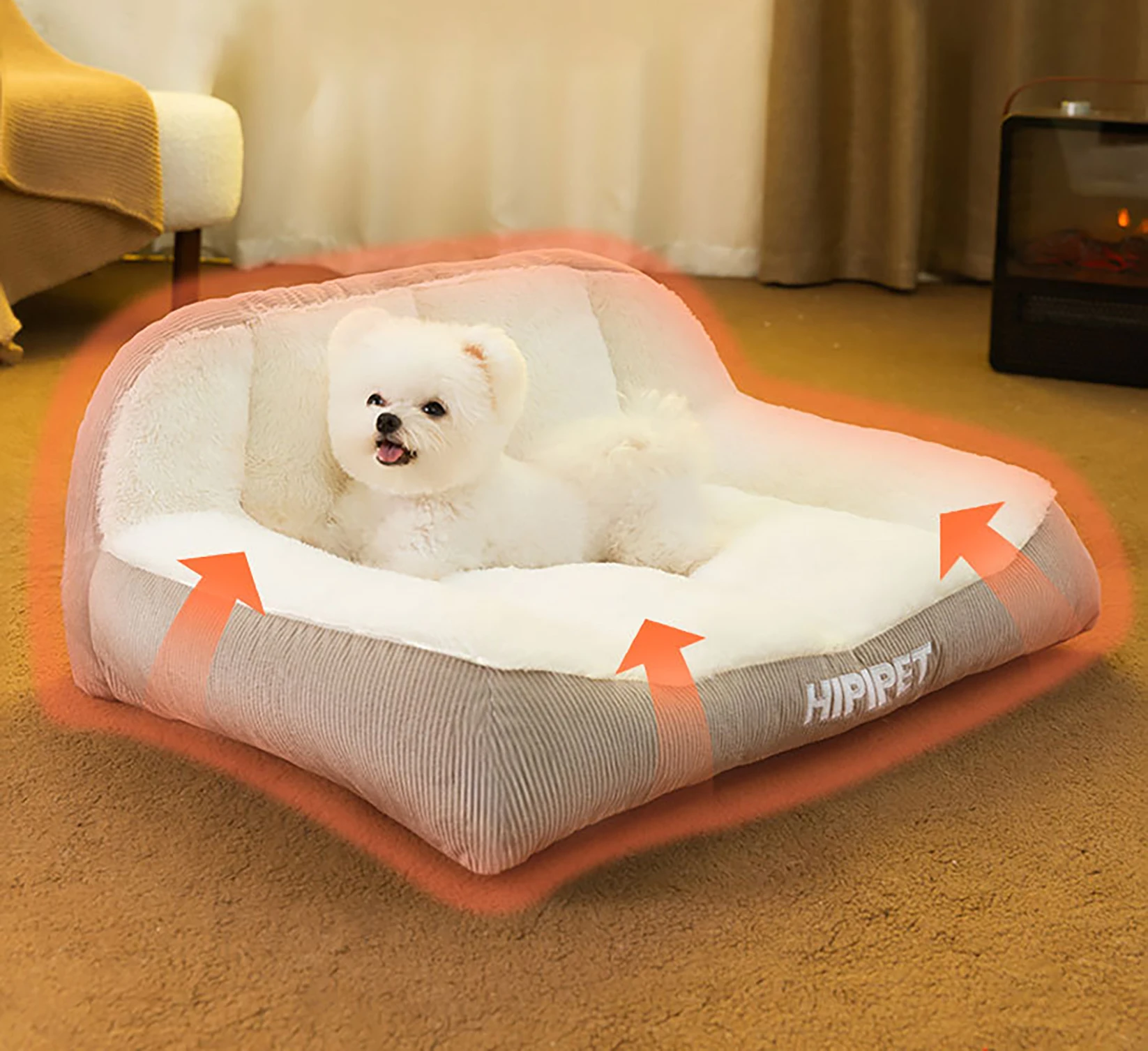 Imagem -03 - Cama de Dormir Lavável para Cachorrinho Sofá para Gatos Sofá para Animais Sofá Calmante Macio para Cães e Gatos Internos Fundo Antiderrapante