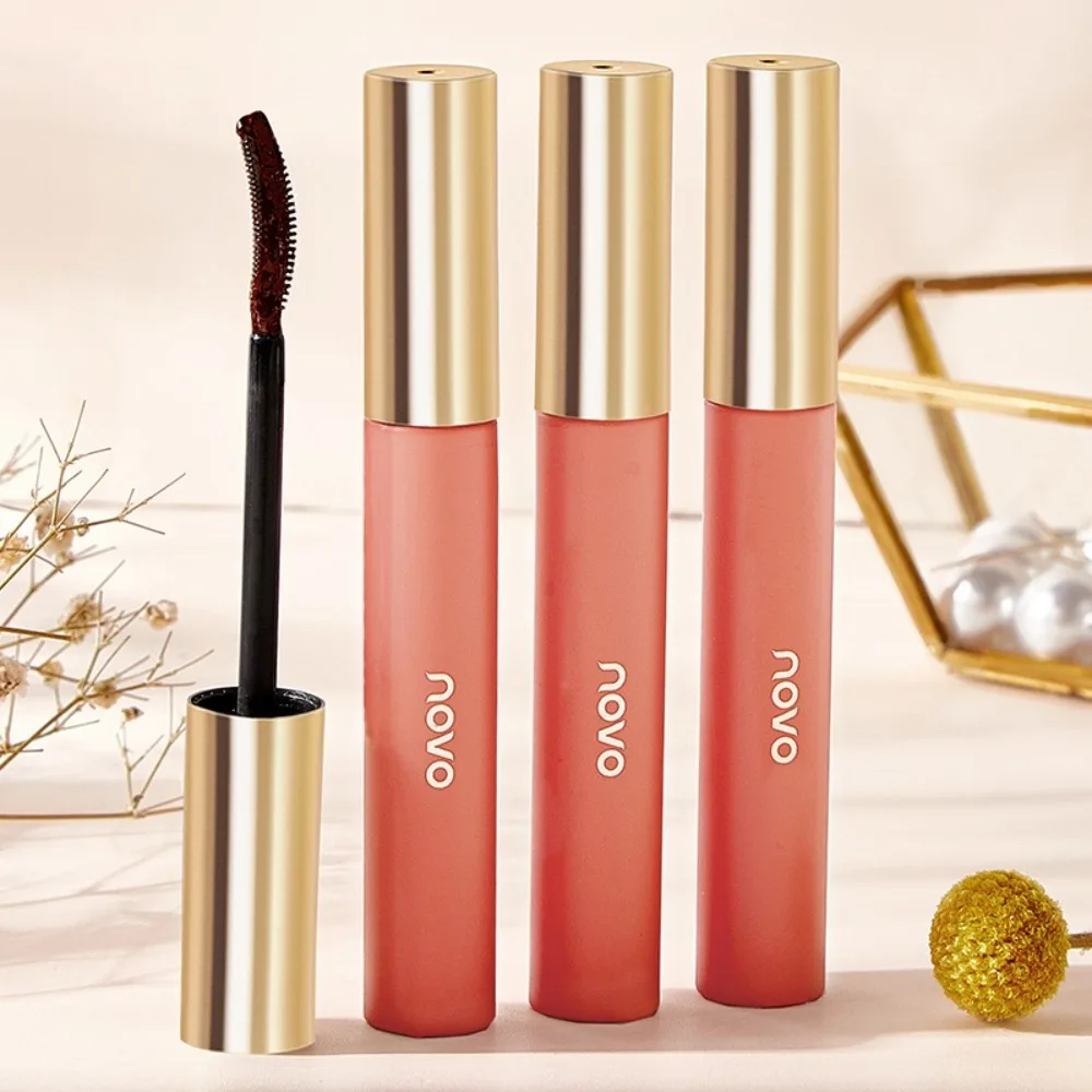 กันน้ํา 3D มาสคาร่าสีดํายาวนานมาสคาร่าไฟเบอร์ของเหลว Smudge-proof หนา Eyelash EXTENSION แปรงเริ่มต้น