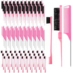 90 Stuks Haar Styling Kam Set Inclusief 30 Stuks Plagen Haarborstel 30 Stuks Stevige Rat Staart Kam 30 Stuks Rand borstel Haren